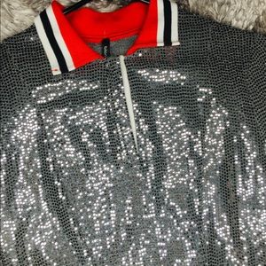 Black /silver/red/white/sequin Dress